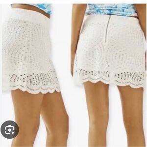 Lilly Pulitzer Alice Skort Knotty Lace Preppy Resort White Size 10